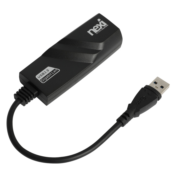 리얼텍 USB3.0 기가비트지원 케이블형 유선 랜카드 블랙