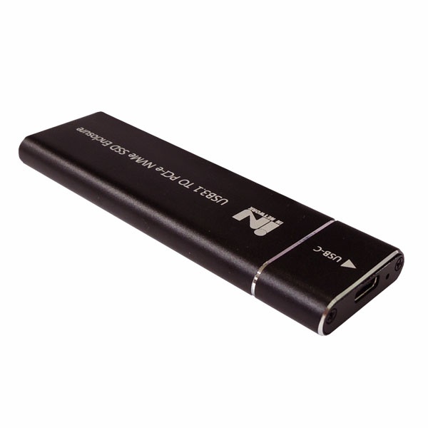 USB3.1 Gen2 M.2 NVMe 초소형 SSD 외장 케이스 블랙 [C-C 케이블포함]