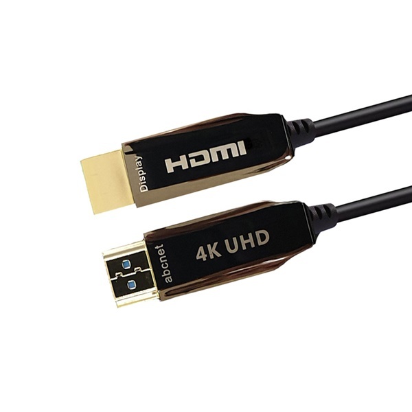 300m 장거리 연결 HDMI 2.0ver AOC 하이브리드 광케이블 블랙