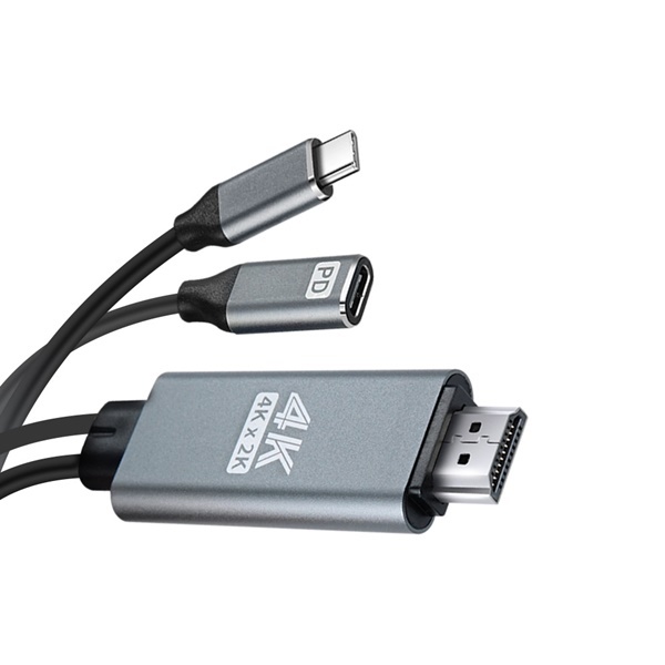 충전지원 USBC타입 변환 HDMI2.0 모니터 케이블 1.8m