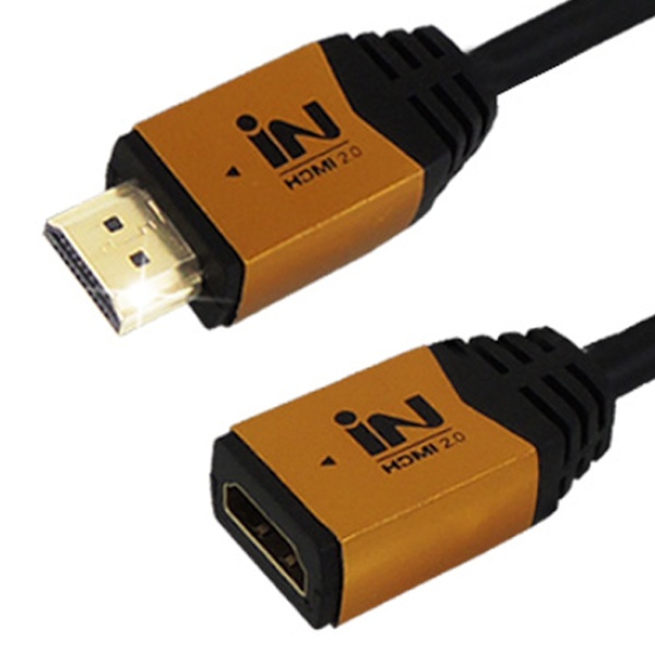 HDMI to HDMI 2.0 M/F 메탈 모니터 연장 케이블 2m
