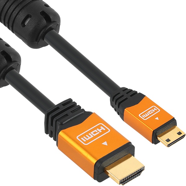노이즈필터 HDMI 2.0 to 미니 HDMI 2.0 메탈 변환 케이블 0.5m