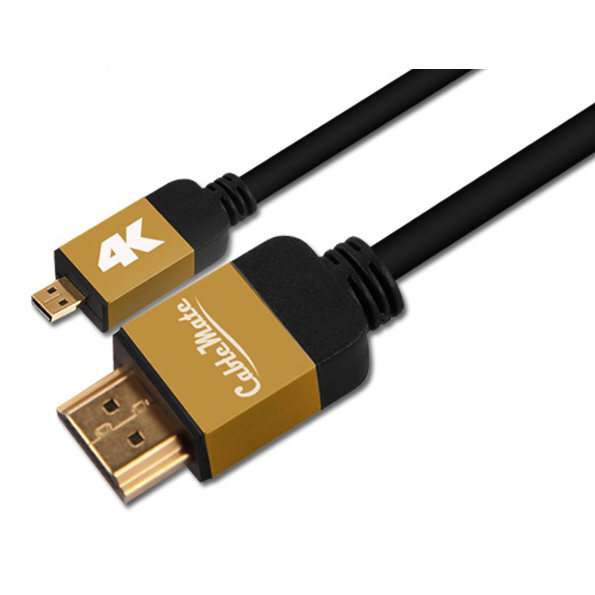 마이크로 HDMI to HDMI 2.0 변환 메탈 케이블 1m