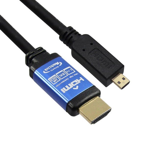 8K UHD HDMI to Micro HDMI 2.1 메탈 케이블 1.2m