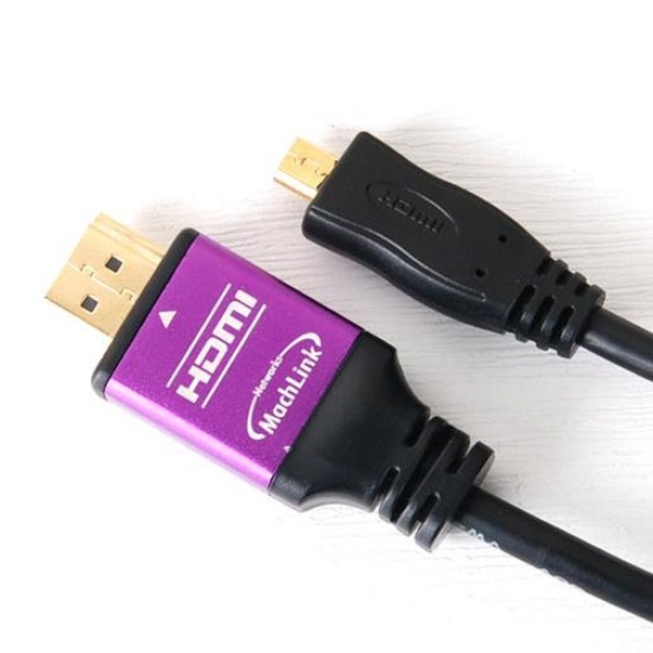 소형가전 Micro HDMI 1.4 to HDMI 모니터 메탈 케이블 1.2m