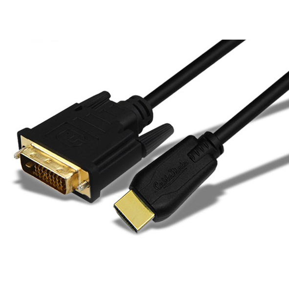 듀얼모니터 HDMI1.4ver 변환 DVI-D 듀얼 모니터 연결 장거리 케이블 블랙 7m