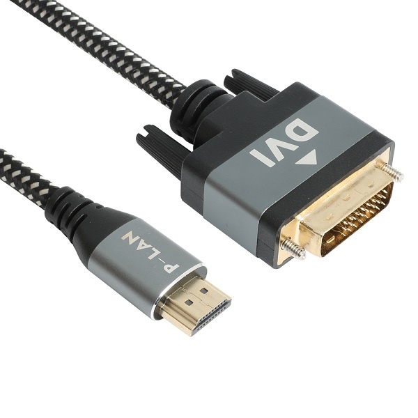 4K지원 HDMI 2.0 to DVI-D 메탈 모니터연결 케이블 5m