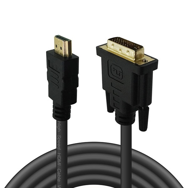 빔프로젝터/모니터/노트북 HDMI 2.0 to DVI-D 듀얼 변환 장거리 케이블 블랙 5m
