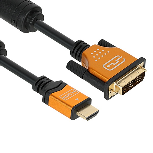 UHD해상도지원 HDMI 2.0 to DVI-D 메탈형 케이블 5m