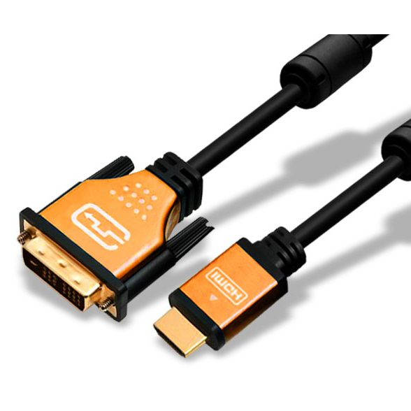 노이즈필터 HDMI 2.0 to DVI-D 모니터 케이블 1.2m
