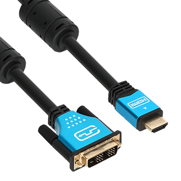 HDMI 2.0 to DVI 메탈 장거리 모니터변환 케이블 15m