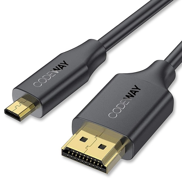4K 해상도 마이크로 HDMI2.0 변환 HDMI 연결 케이블 1m