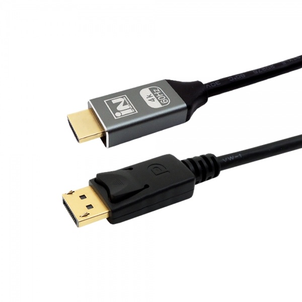 DP 단방향 HDMI 변환 실버메탈 케이블 2m