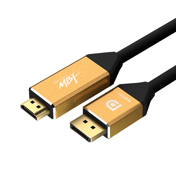 디스플레이 1.2 to HDMI 2.0 골드메탈 케이블 5m