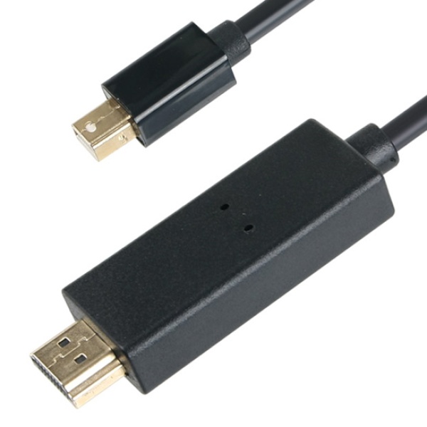 미니디스플레이포트 1.4 변환 HDMI 1.2 연결 케이블 블랙 2m