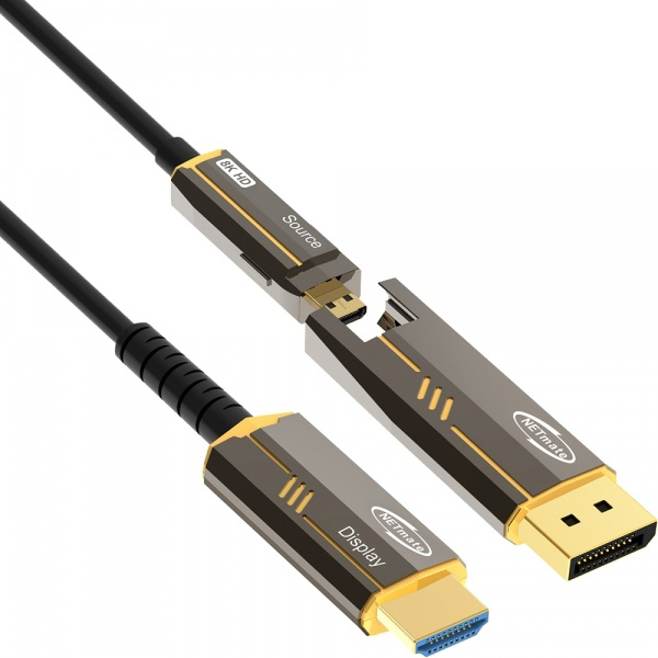 DisplayPort to HDMI 하이브리드 광케이블 30m