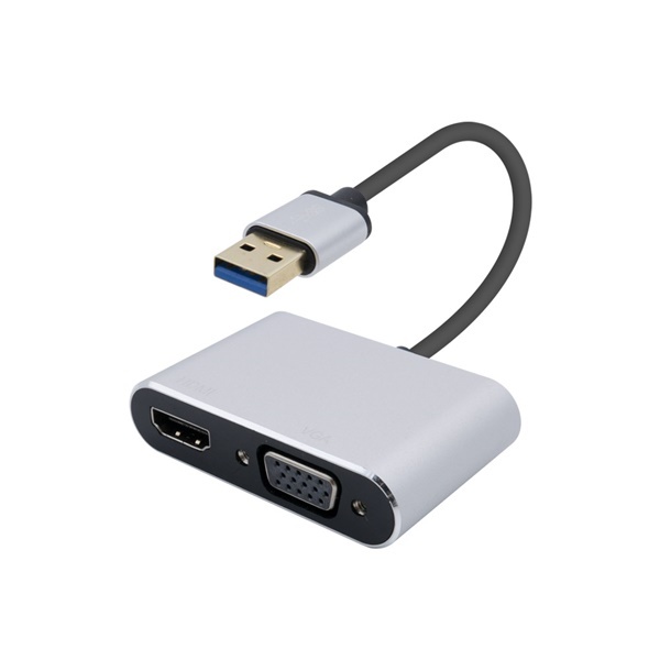 USB 3.0 to HDMI/VGA 케이블형 디스플레이 컨버터 블랙
