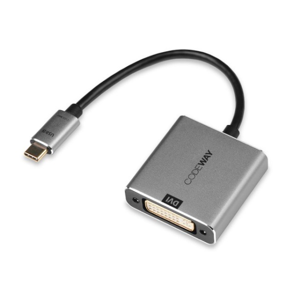 USB C type 변환 DVI 무전원 모니터변환 메탈 케이블형 컨버터 0.2m