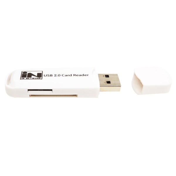 USB2.0 SD/마이크로SD 휴대용 외장 카드리더기 [화이트]