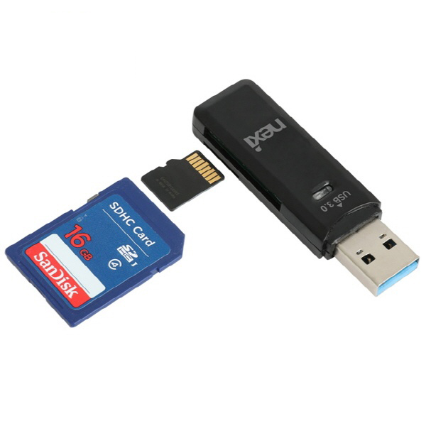 USB3.0 SD/마이크로SD카드지원 리더기 [최대2TB/휴대용고리]