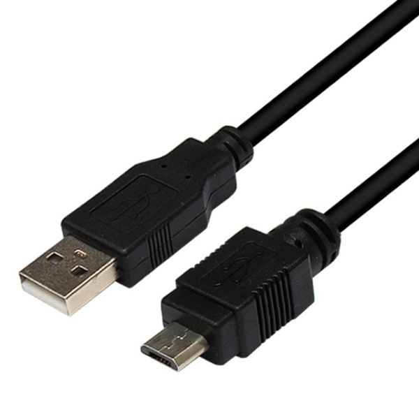 USB 마이크로5핀 충전+데이터 기본 케이블 블랙 2m