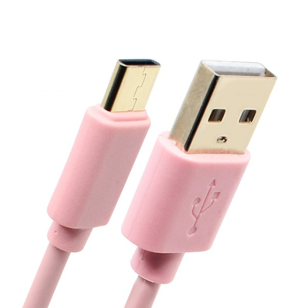 USB-A 2.0 to Type-C 3.1 고속 충전케이블 핑크/1m