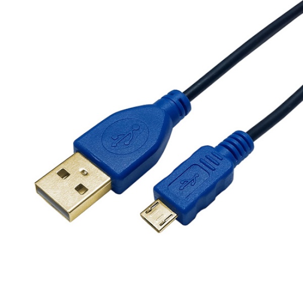 고속충전호환 마이크로5핀 USB 케이블 블루 1m