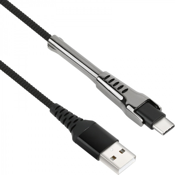 NM-CSC01B 셀프 스탠딩 USB2.0 AM-CM 케이블 1m 블랙