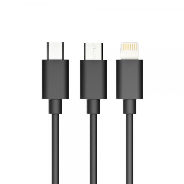 USB-A 2.0 to 8핀 고속 충전케이블 블랙/3m