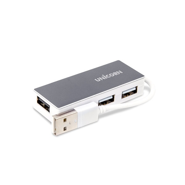 USB2.0 4포트 확장 무전원 케이블형 허브 그레이