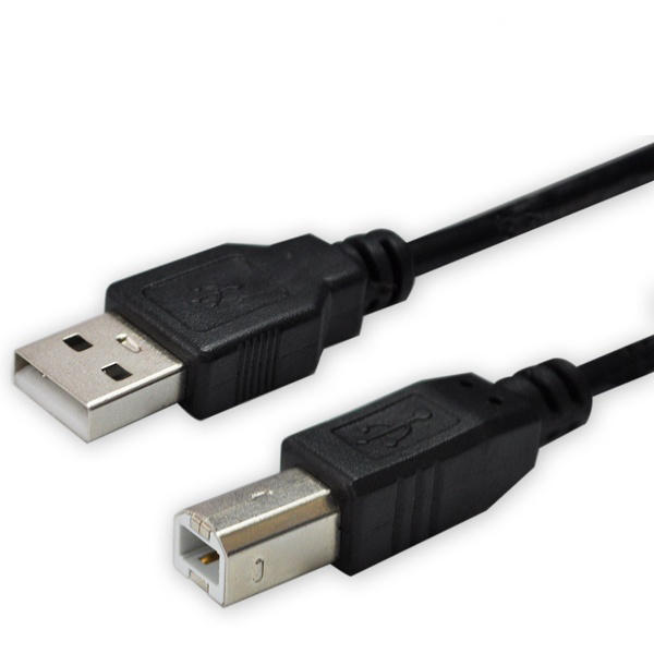 USB 2.0 AM-BM 연결 케이블 블랙 0.5m