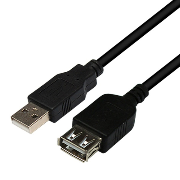 USB-A 2.0 AM-AF 연장케이블 0.6M 검정색