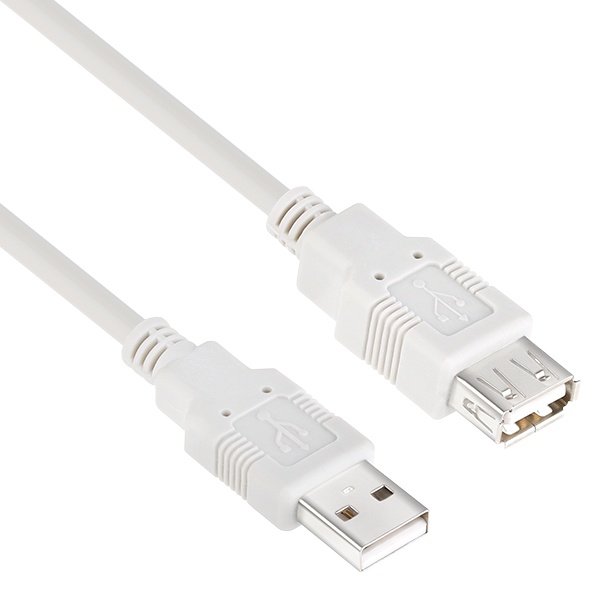 USB-A 2.0 AM to AF 연장케이블 화이트 데이터 전송 및 충전 지원 0.75M
