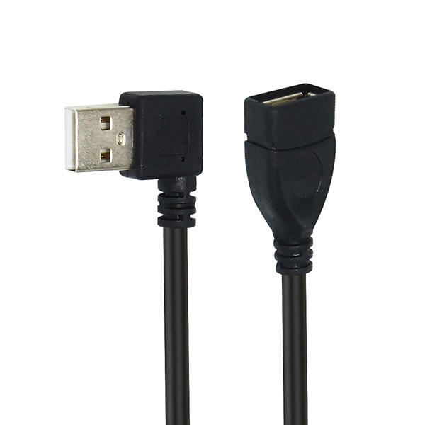USB 2.0 90도 꺾임 연장 케이블 (A to A) 0.3m