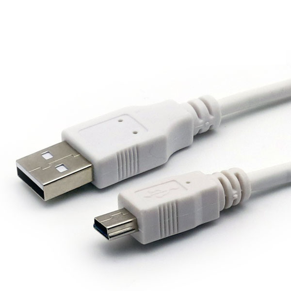 USB 2.0 AM to Mini 5P 변환 케이블 화이트 2m
