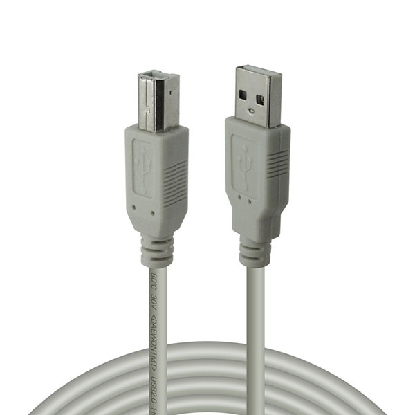 USB-A 2.0 to USB-B 2.0 변환 프린터용 케이블 그레이 3M 보급형