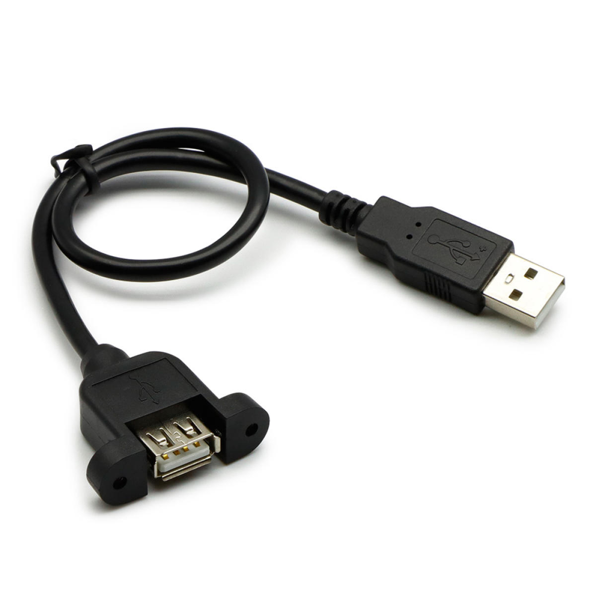 USB2.0 AM-AF 연장 고정케이블 블랙 0.6M