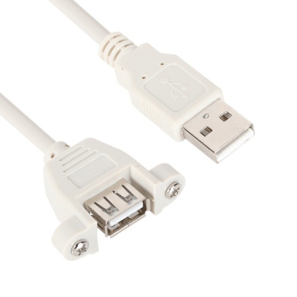 0.3m 길이 공간 활용 및 이동 편리한 USB 연장 케이블 (A to A) (회색)