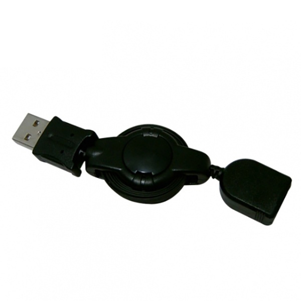 자동 감김 기능 탑재 USB 2.0 연장 케이블 0.7m (검정)