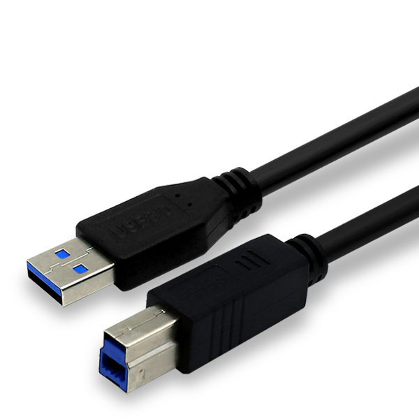 0.3m 길이 공간 활용 및 이동 편리 USB 3.0 to USB-B 3.0 변환 케이블 (검정)