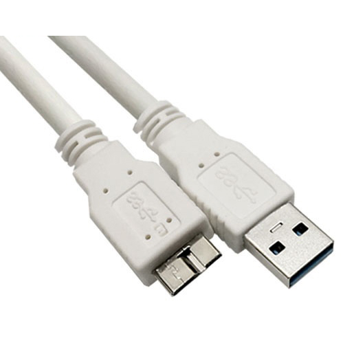 USB-A 3.0 to Micro B 3.0 고속 외장하드 연결용 케이블 화이트 0.3M