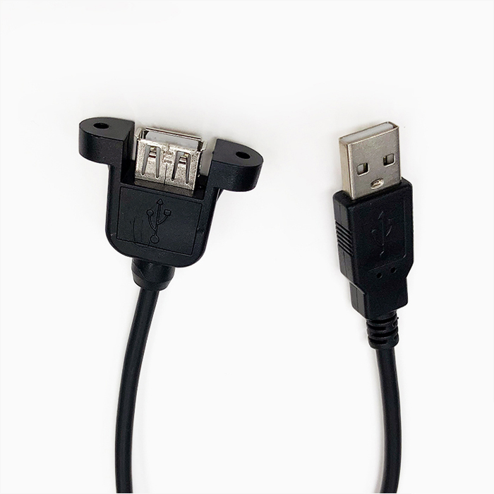 USB-A 2.0 AM-AF 고정 가능 연장케이블 블랙 2M