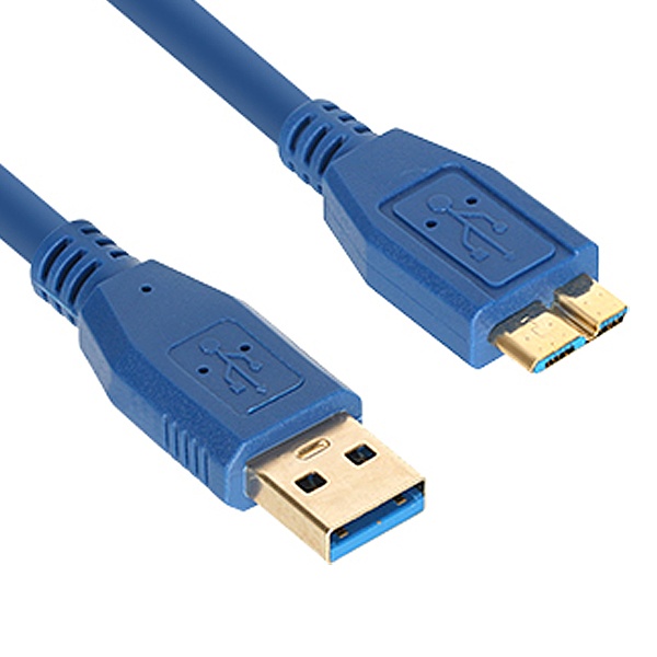 USB-A 3.0 to Micro B 3.0 고속 전송 케이블 블루 0.5M