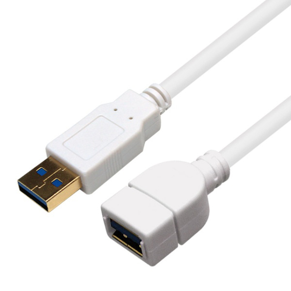 USB-A 3.0 AM-AF 연장케이블 고속 데이터 전송 화이트 0.5M