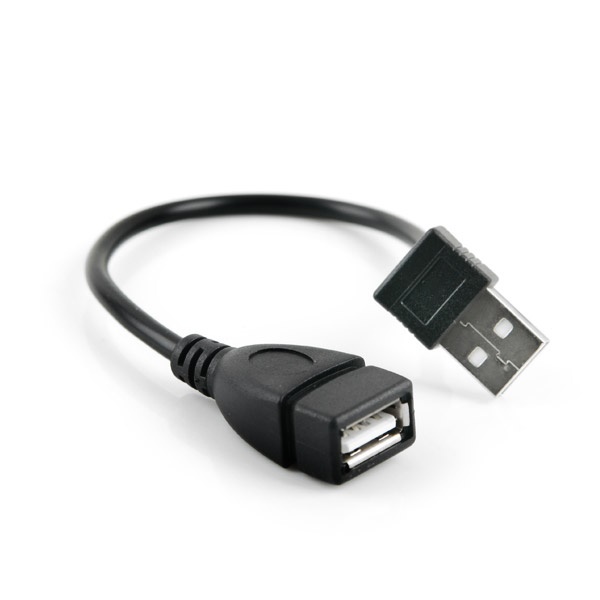 0.2m 길이 공간 활용 및 이동 편리한 90도 상향 꺾임 USB 2.0 A to A 연장 케이블