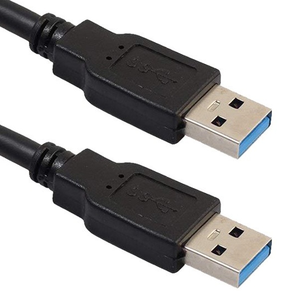 USB-A 3.0 AM-AM 케이블 블랙 고속 데이터 전송 및 연결용 2m