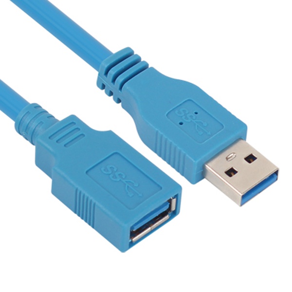 USB3.0 연장케이블 AM-AF 몰딩타입 블루 고속 데이터 전송용 0.5m