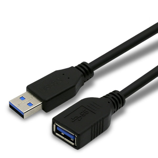 2m 길이연장 USB-A 3.0 to USB-A 3.0 M/F 케이블 블랙