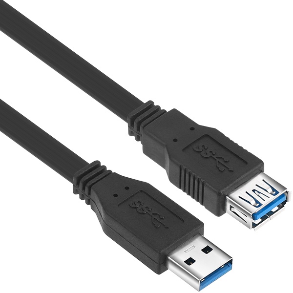 데이터 전송 및 고속 충전 지원 USB 3.0 A to A 연장 케이블 (0.3m 플랫형)