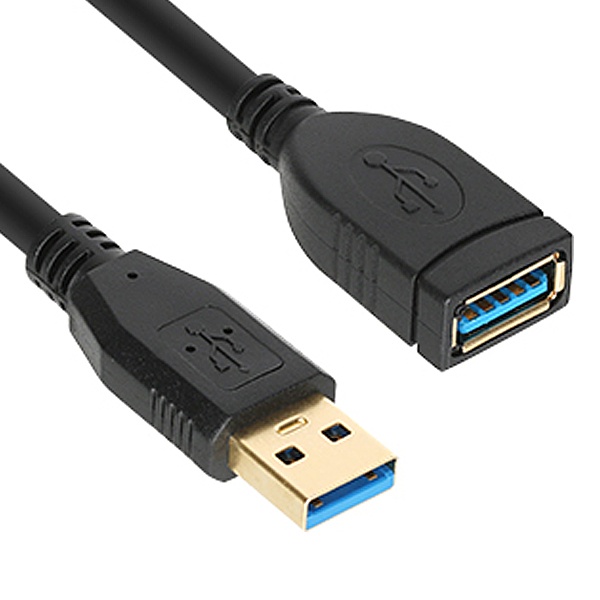 USB-A 3.0 M/F 연장케이블 1m USB3.1 지원 블랙